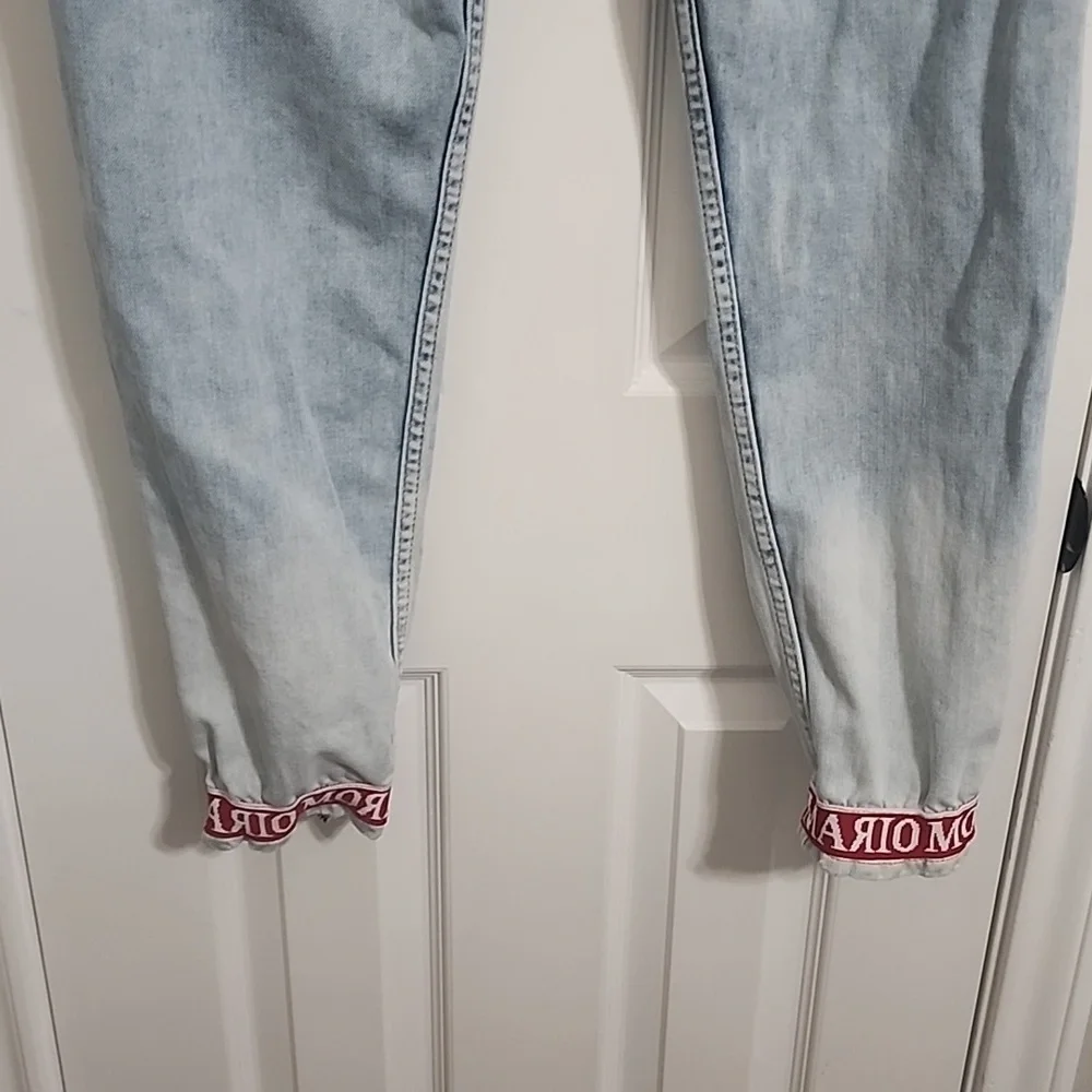 Mario Morato Men's Skinny Patch Jeans Streetwear European Size 32​​​​​
